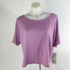 Lucy Top Lavendar Relaxed Fit Cropped Length